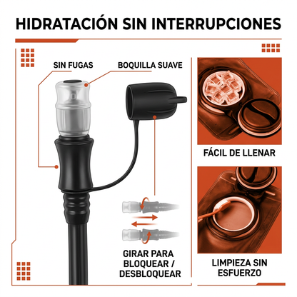 Pechera Táctica Multideporte de Hidratación 2L MonTrek