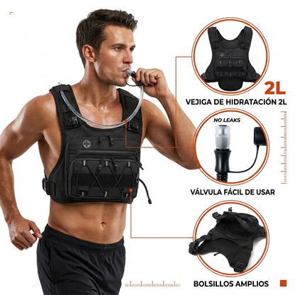 Pechera Táctica Multideporte de Hidratación 2L MonTrek